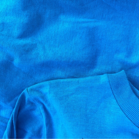 VINTAGE BLUE LONG SLEEVE TSHIRT WITH STUDENTS RIDING A RULER 4-6X - Picture 5 of 5